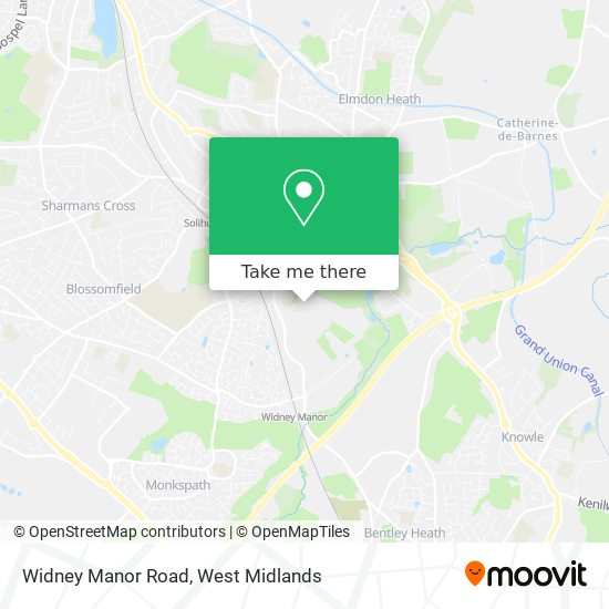 Widney Manor Road map