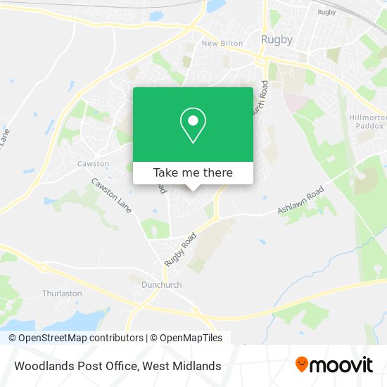 Woodlands Post Office map