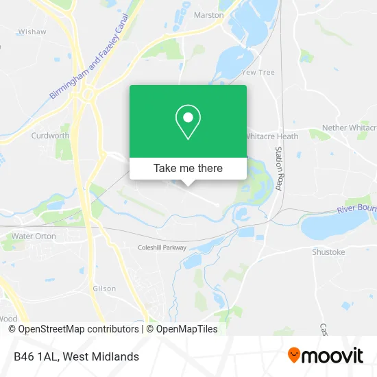 How to Get to B46 1AL in Curdworth by Bus or Train?