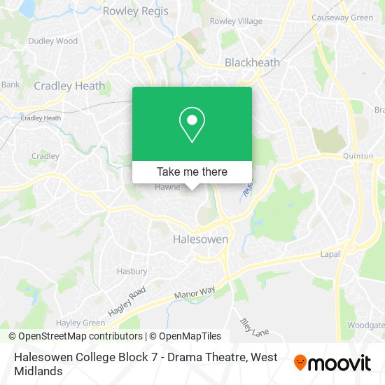 Halesowen College Block 7 - Drama Theatre map