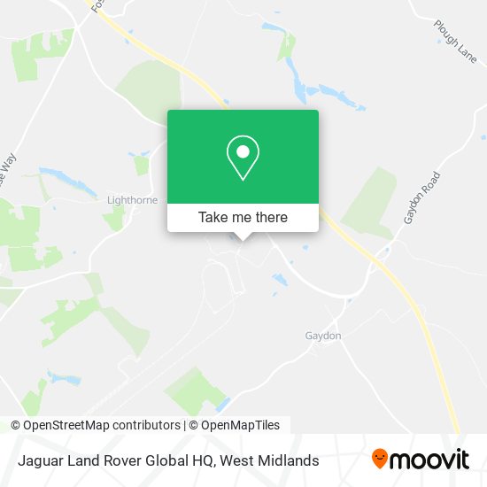 Jaguar Land Rover Global HQ map