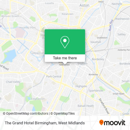 The Grand Hotel Birmingham map