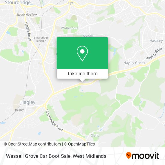 Wassell Grove Car Boot Sale map