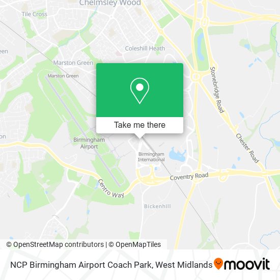 NCP Birmingham Airport Coach Park map