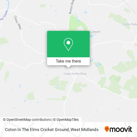 Coton In The Elms Cricket Ground map