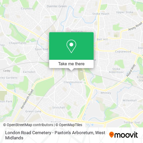 London Road Cemetery - Paxton’s Arboretum map