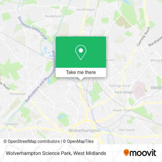 Wolverhampton Science Park map
