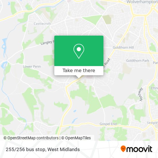 255/256 bus stop map