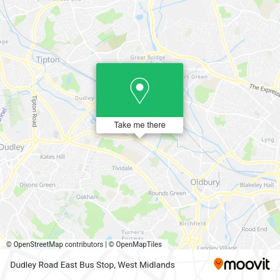 Dudley Road East Bus Stop map