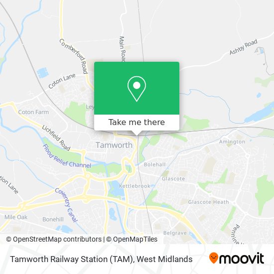 Tamworth Railway Station (TAM) map