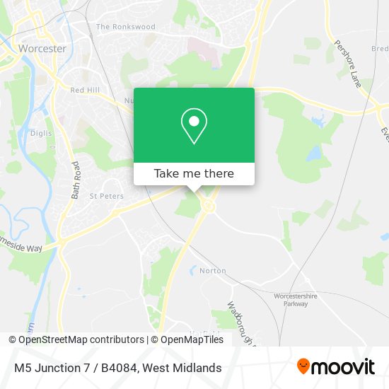 M5 Junction 7 / B4084 map