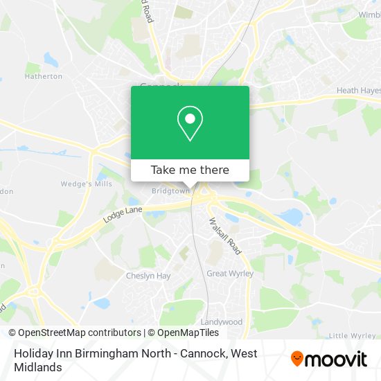 Holiday Inn Birmingham North - Cannock map