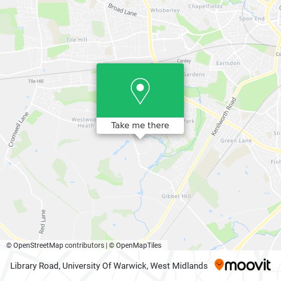 Library Road, University Of Warwick map