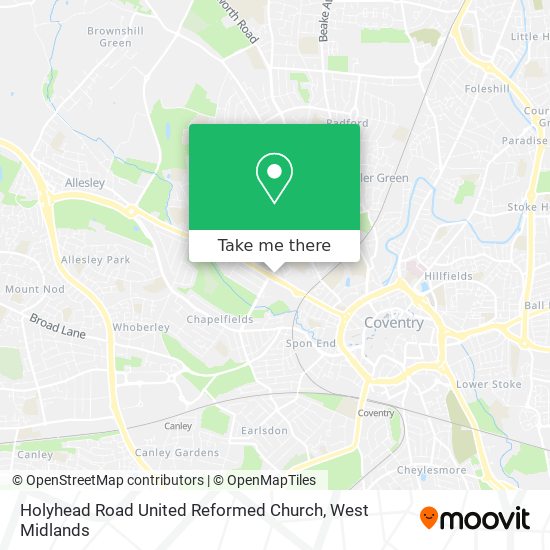 Holyhead Road United Reformed Church map