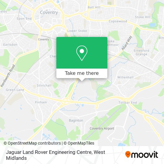 Jaguar Land Rover Engineering Centre map