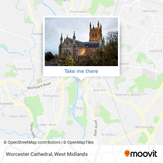 Worcester Cathedral map
