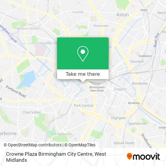 Crowne Plaza Birmingham City Centre map
