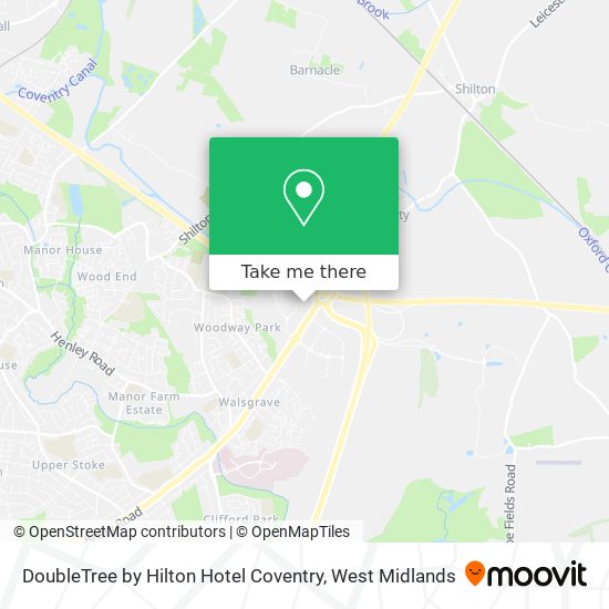 DoubleTree by Hilton Hotel Coventry map