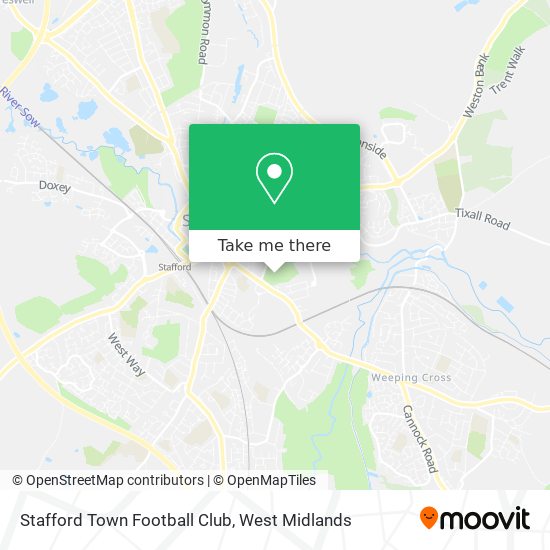 Stafford Town Football Club map