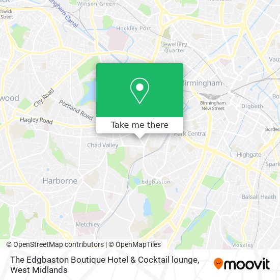 The Edgbaston Boutique Hotel & Cocktail lounge map
