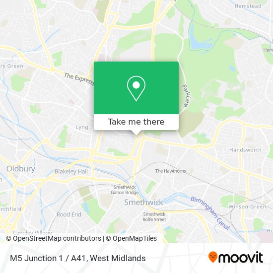 M5 Junction 1 / A41 map