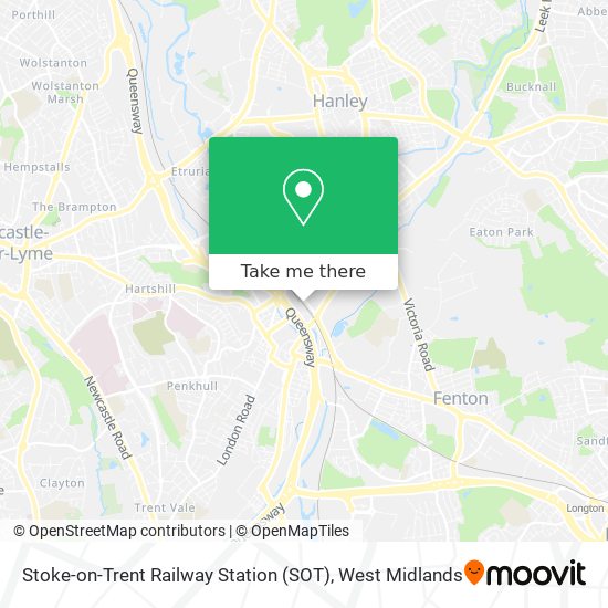 Stoke-on-Trent Railway Station (SOT) map