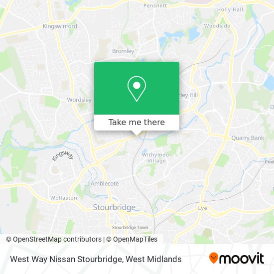 West Way Nissan Stourbridge map