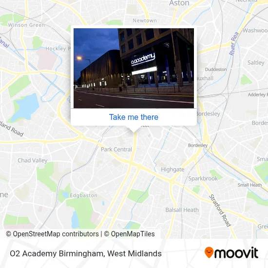 O2 Academy Birmingham map