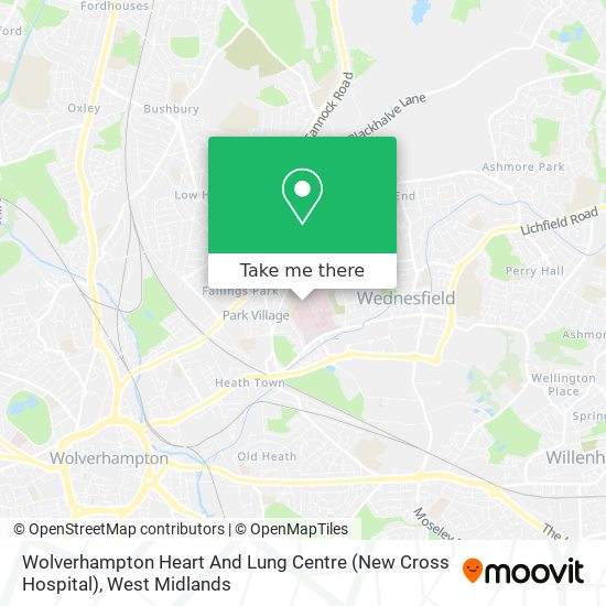 Wolverhampton Heart And Lung Centre (New Cross Hospital) map