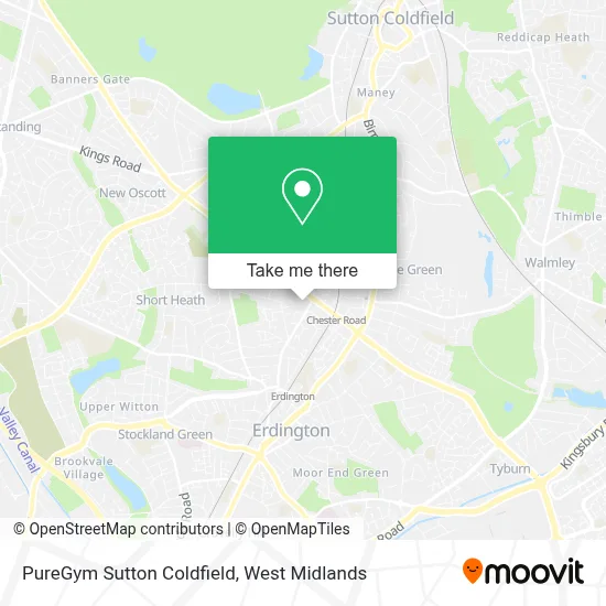 PureGym Sutton Coldfield map