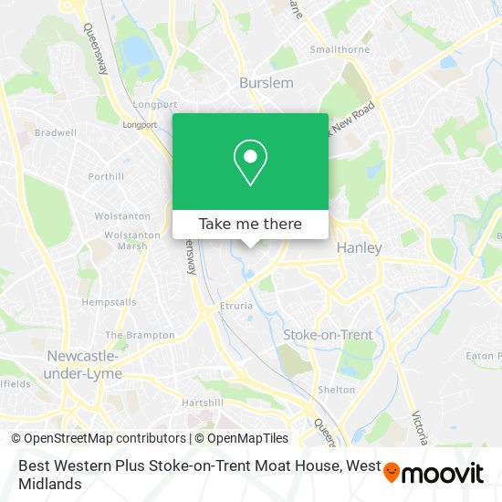 Best Western Plus Stoke-on-Trent Moat House map