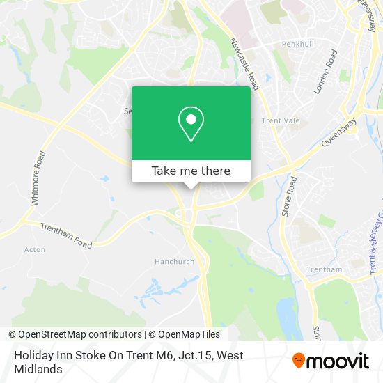 Holiday Inn Stoke On Trent M6, Jct.15 map