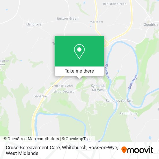 Cruse Bereavement Care, Whitchurch, Ross-on-Wye map