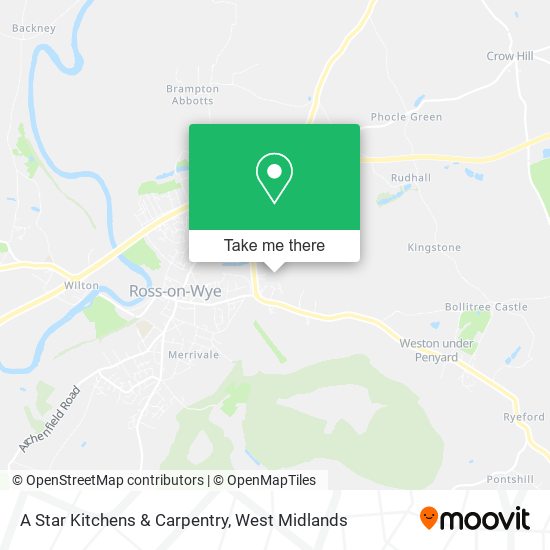 A Star Kitchens & Carpentry map