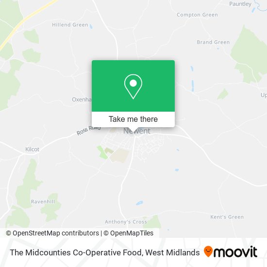 The Midcounties Co-Operative Food map