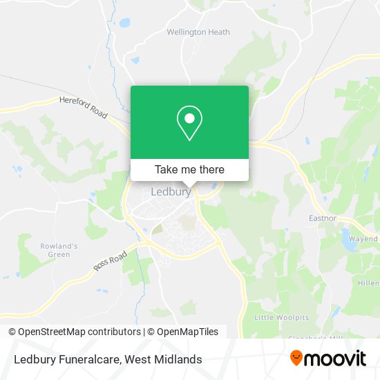 Ledbury Funeralcare map