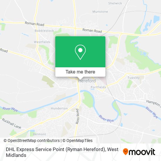 DHL Express Service Point (Ryman Hereford) map