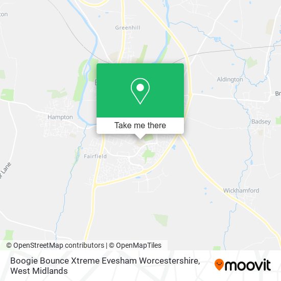 Boogie Bounce Xtreme Evesham Worcestershire map