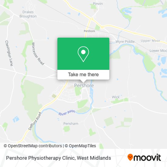 Pershore Physiotherapy Clinic map