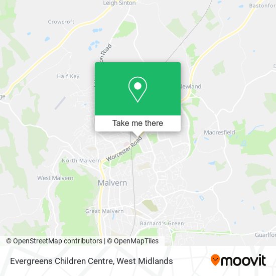 Evergreens Children Centre map