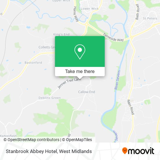 Stanbrook Abbey Hotel map