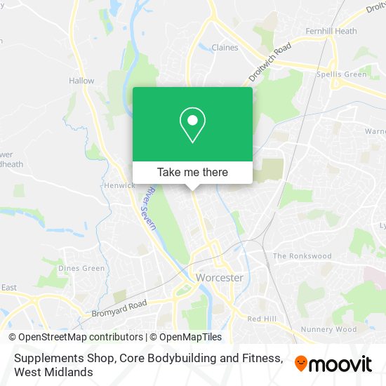 Supplements Shop, Core Bodybuilding and Fitness map