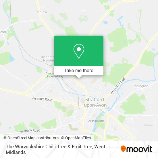 The Warwickshire Chilli Tree & Fruit Tree map