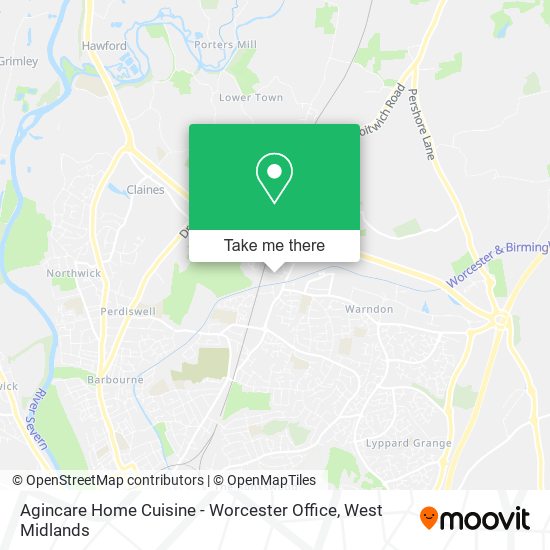 Agincare Home Cuisine - Worcester Office map