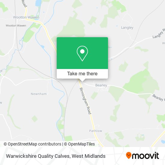 Warwickshire Quality Calves map