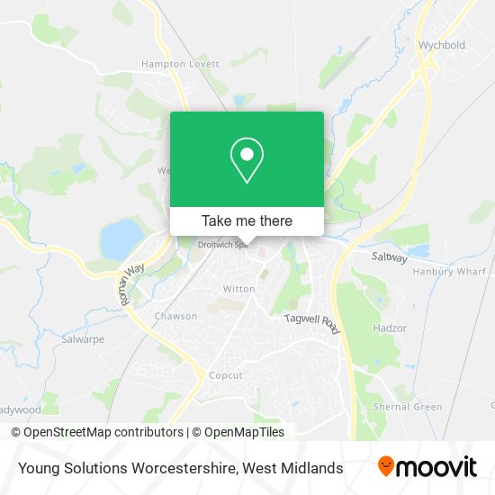 Young Solutions Worcestershire map