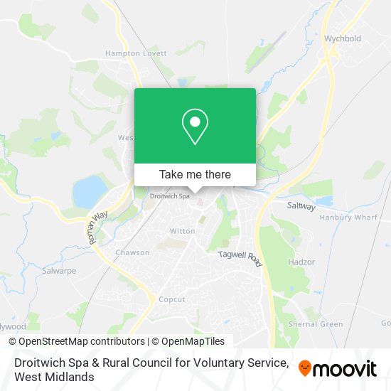 Droitwich Spa & Rural Council for Voluntary Service map