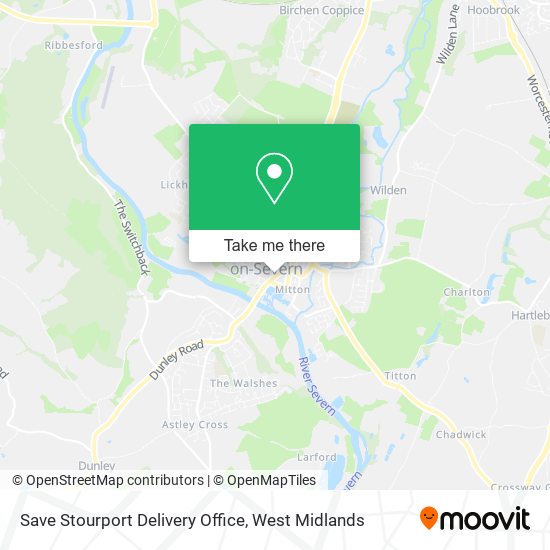 Save Stourport Delivery Office map