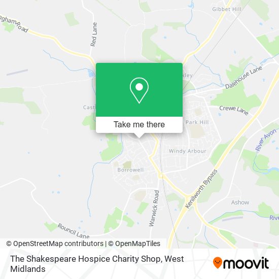 The Shakespeare Hospice Charity Shop map