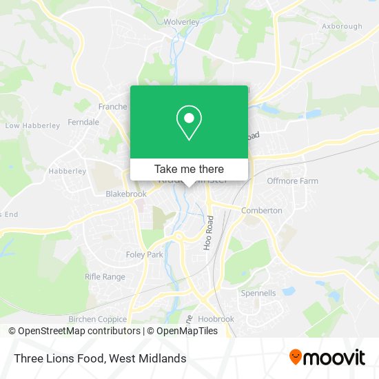 Three Lions Food map